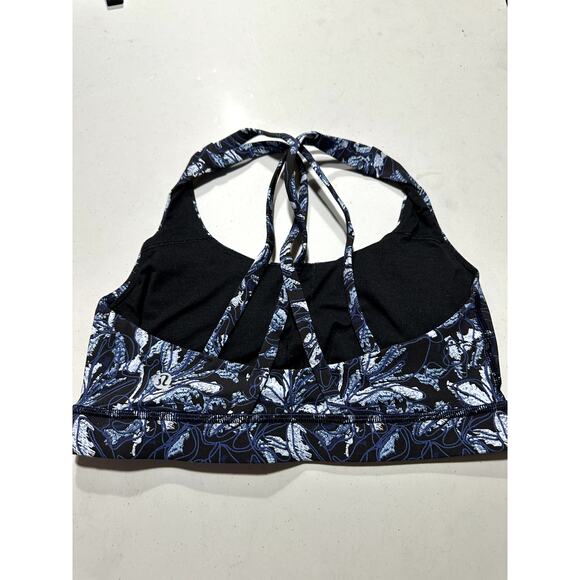 Lululemon Energy Bra Size 6 Embellished Multi Blue & Black - Picture 5 of 6